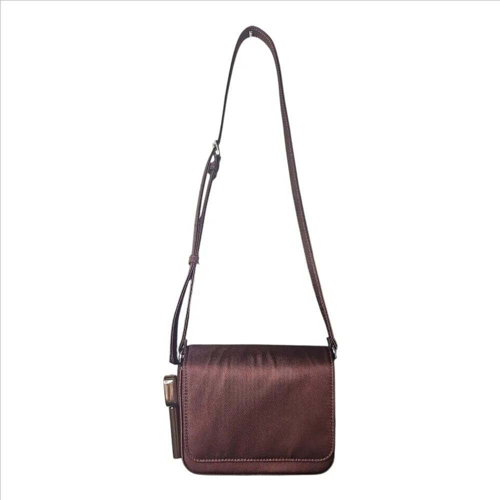 EDIE PARKER | Burn Leather Crossbody Bag Brown Minimal Shoulder Bag - Picture 2 of 10